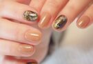 Nail Designs Gold Glitter Nail Art