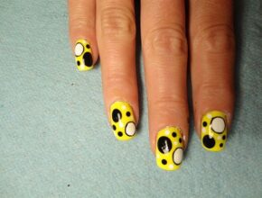 Nail Designs Polka Dot Yellow Nail