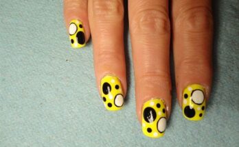 Nail Designs Polka Dot Yellow Nail