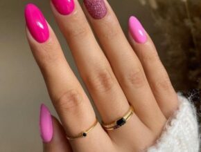 Nail Designs Two Tone Pink Nail Art