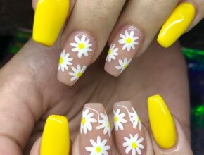 Nail Designs Yellow Daisy Nail Design