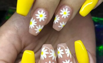 Nail Designs Yellow Daisy Nail Design