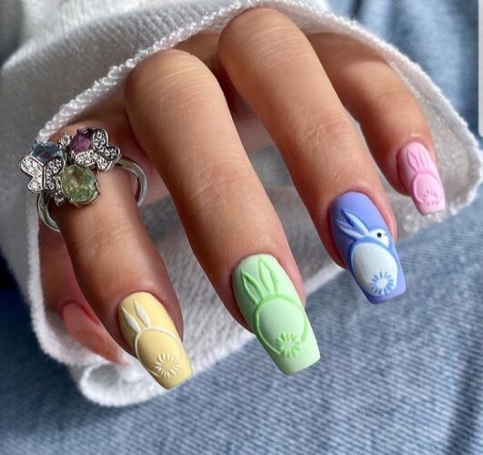 Easter themed nail art